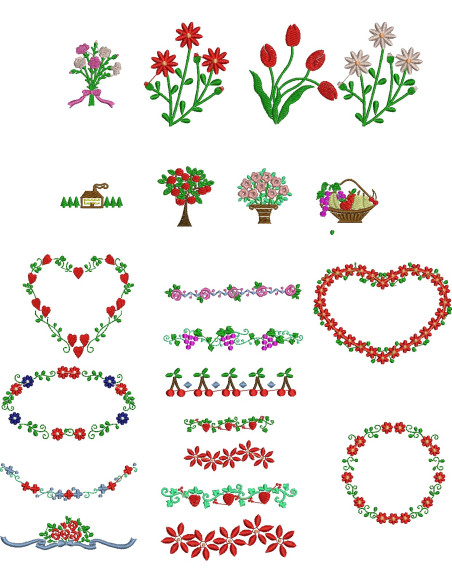 Embroidery Design free flowers