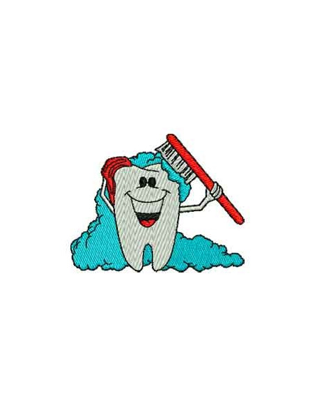 Embroidery Design Clean tooth