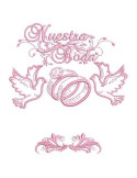 Embroidery Design Wedding rings