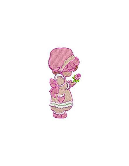 Embroidery Design Girl rose