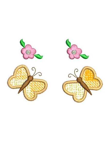 Embroidery Design Butterflies and flowers
