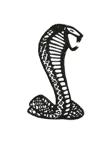 Embroidery Design Cobra Snake Mustang 7.5 cm.
