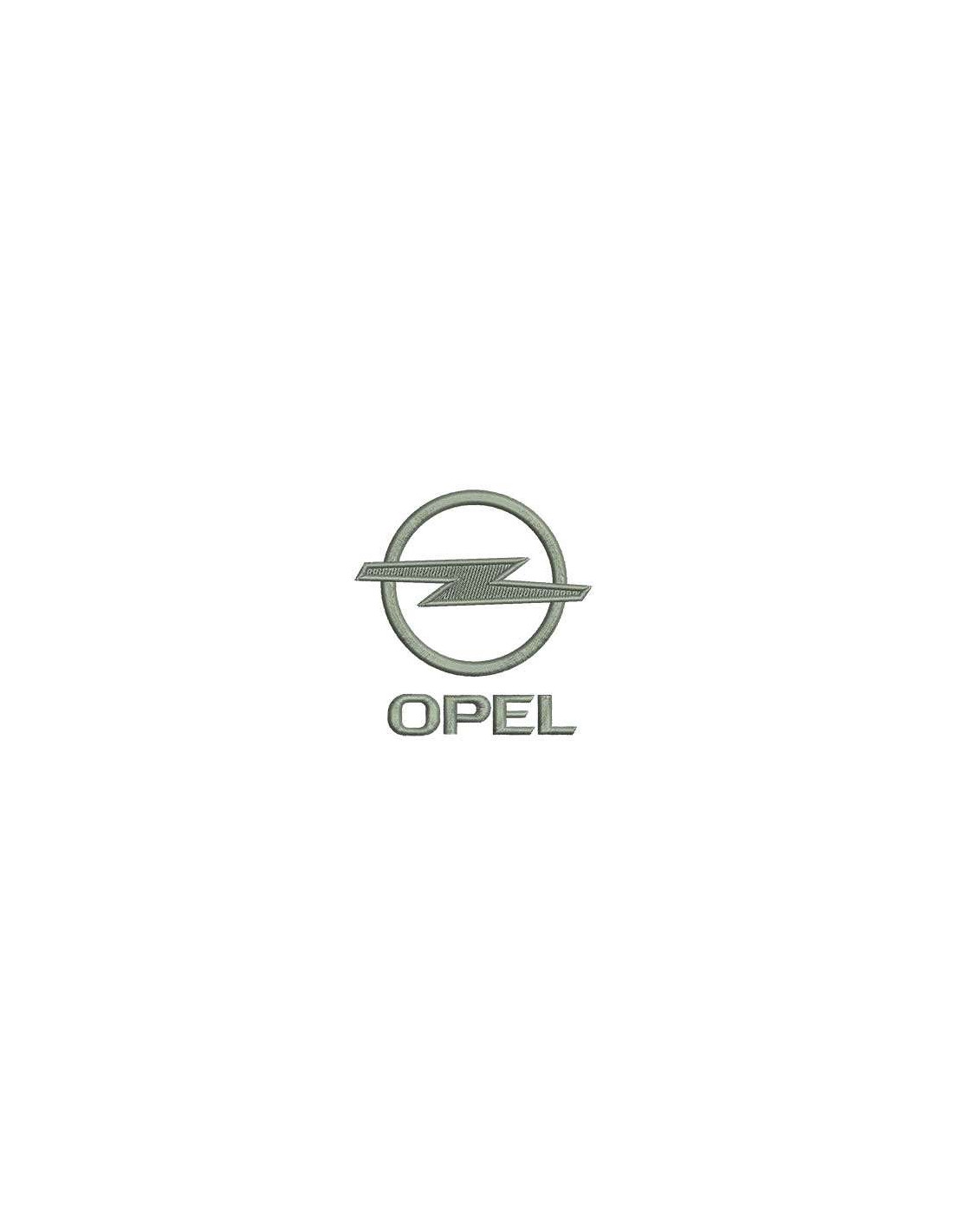 Opel Logo Schriftzug weiss Pin Badge 